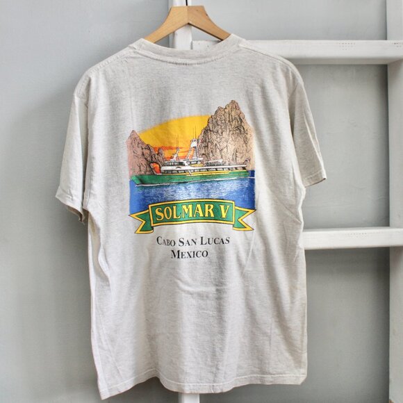 Solmar V Vintage Live Abroad Diving Cabo San Lucas Yazbeck Gray T-Shirt Large - Picture 2 of 6